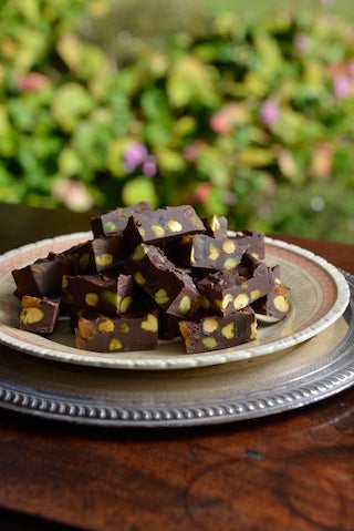 Apricot Pistachio Chocolate Slice