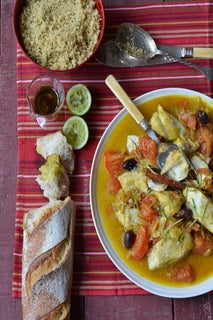 Fish steaks with ginger and lime