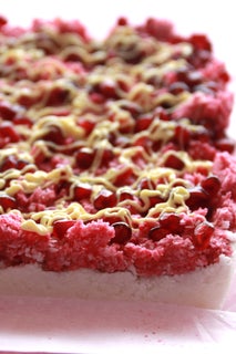 Raspberry and Pomegranate Coconut Ice