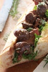 Beef Skirt Steak Sandwich with Mushrooms