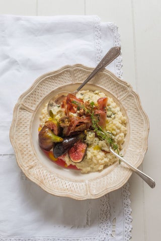 Blue Cheese Risotto with Honeyed Figs