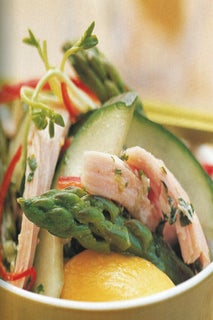Smoked Chicken And Asparagus Salad With Chilli Mint Dressing