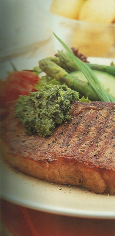 Bbq Steak With Avocado And Herb Sauce