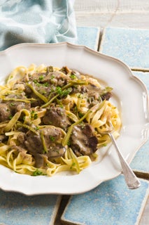 Beef  Stroganoff On Fettucini