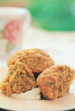 Hot Smoked Salmon And Courgette Muffins