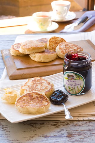Home-made crumpets