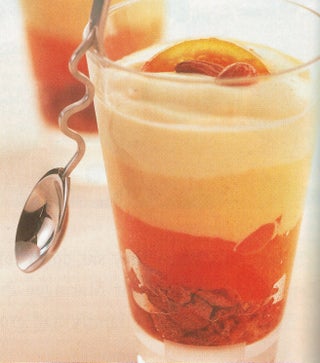 Almond And Apricot Trifles with Wine Syllabub