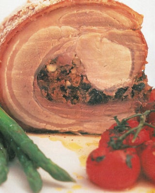 Roast Loin Pork With Real Mincemeat Stuffing
