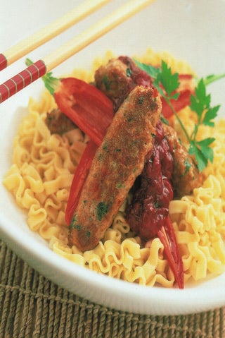 Asian Pork Sausages With Plum Sauce