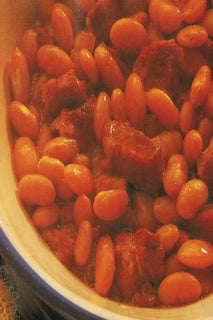 Breakfast Pork Sausages With Boston Beans