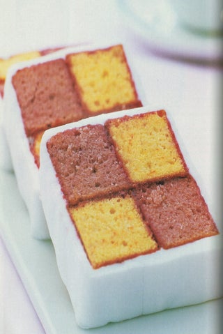 Raspberry And Orange Battenburg Cake