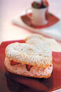 Choux Hearts With Strawberry Cream