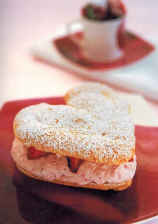 Choux Hearts With Strawberry Cream