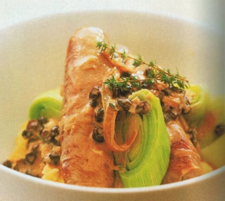 Chicken Sausages In Creamy Thyme Sauce