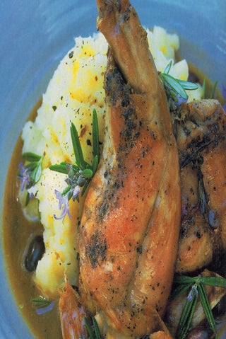 Rabbit Braised With Rosemary And Garlic