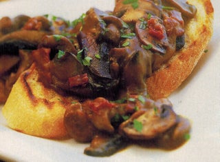 Kidney And Mushroom Ragout On Toasted Ciabatta