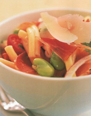 Warm pasta salad