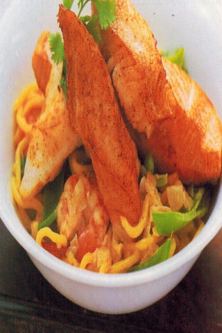 Coriander And Coconut Noodles With Seafood