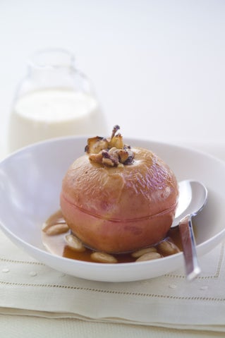 Baked Apples With Chocolate Marzipan