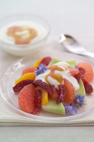 Citrus Fruit Salad With Almond Yoghurt