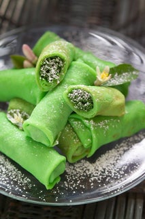 Coconut And Palm Sugar Pandan Filled Pancakes