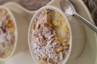 Almond Croissant Bread And Butter Pudding