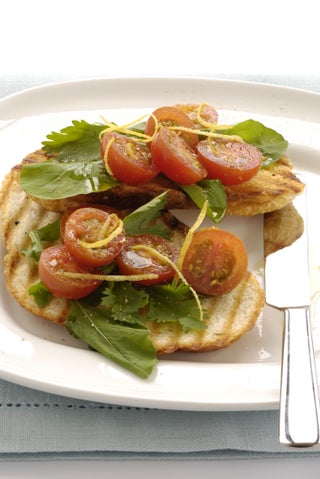 Grilled Tomatoes On Bruschetta