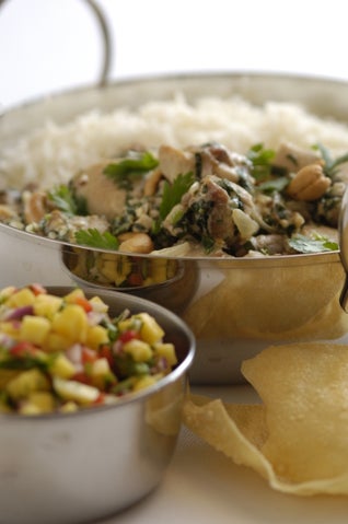 Chicken Curry With Mint, Coriander And Yoghurt