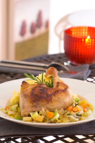 Braised Winter Chicken And Lentils