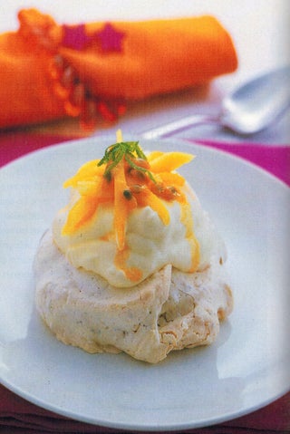 Hazelnut Pavlovas With Tropical Fruit