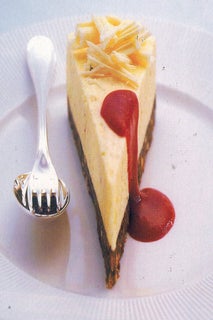 White Chocolate Cheesecake With Raspberry Couli