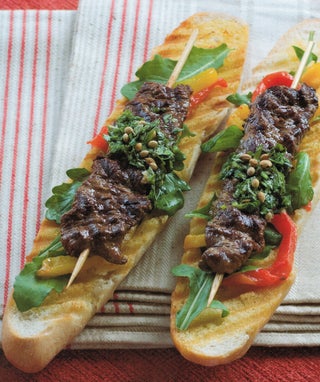 Beef Kebabs With Chimichurri Sauce