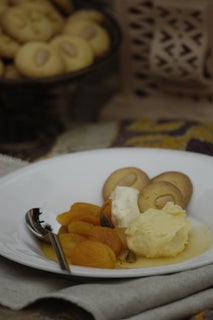 Saffron And Spice Poached Dried Apricots