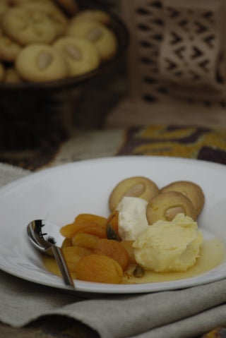 Saffron And Spice Poached Dried Apricots