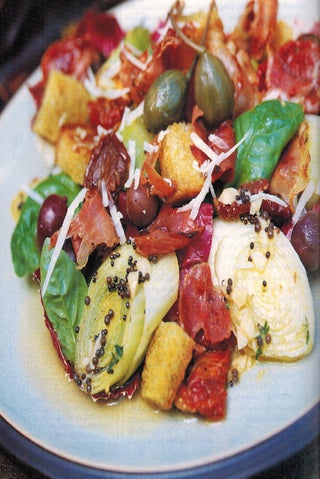 Marinated Leeks With Grilled Prosciutto