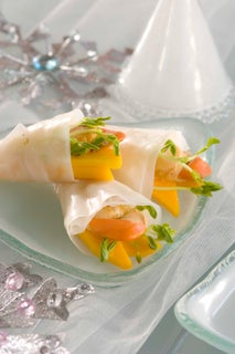 Kaffir Lime Scallops In Rice Wrappers