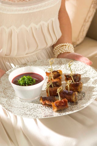 Duck With Prosciutto Kebabs With Plum Sauce