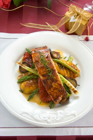 Wasabi And Ginger-glazed Salmon