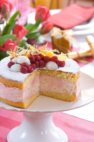 Raspberry And Lychee Cheesecake