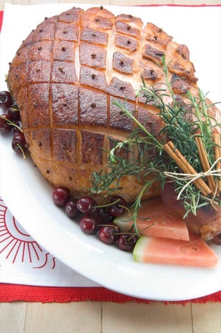 Apple Spice Glazed Ham