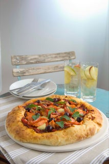 Hot Smoked Salmon And Olive Pizza