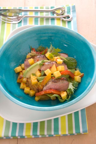 Herbed Duck Breasts With Peach Salsa