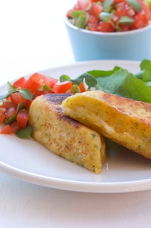 Feta Cheese Potato Cakes With Quick Tomato Salsa