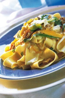 Courgette Ribbons On Pasta