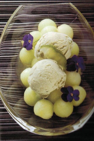 Fragrant Green Tea Ice Cream With Citron