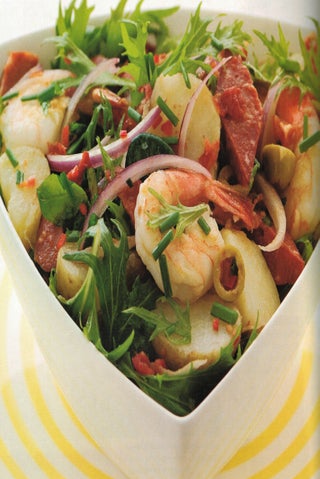 Spanish Potato And Prawn Salad