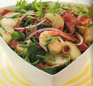 Spanish Potato And Prawn Salad