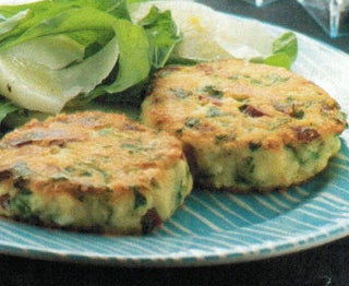 Chorizo And Feta Potato Cakes With Nashi Salad