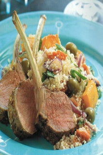 Roast Moroccan Lamb Racks On Couscous