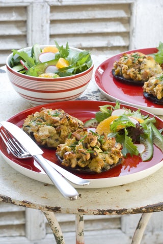 Cashew And Brie Stuffed Mushrooms